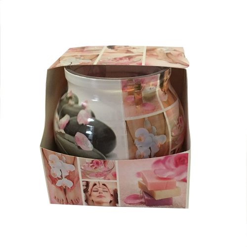 Illatos mécses üvegpohárban 917 beauty spa pink 1 db