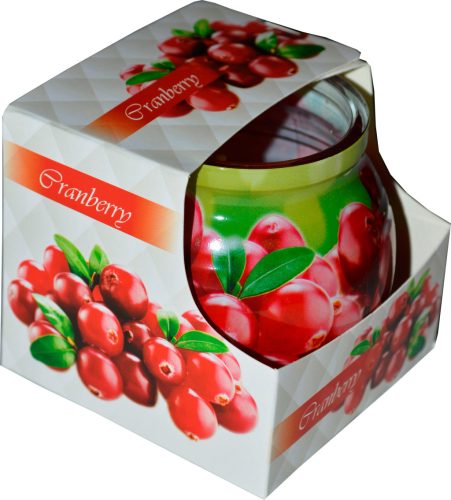 Illatos mécses üvegpohárban 889 vörösáfonya 1 db