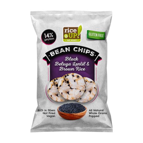 Rice Up proteines chips fekete beluga lencsével 60 g (Gluténmentes)