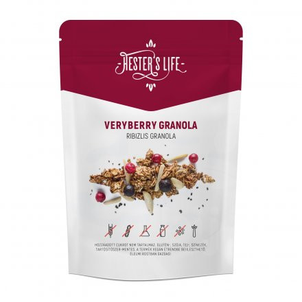 Hester's Life very berry granola ribizli 60 g (Gluténmentes)