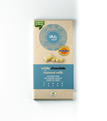 Health market white delight kókusztejes fehércsokoládé édesítőszerekkel 80 g