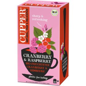   Cupper bio cranberry&raspberry tőzegáfonya-málna tea 20 db 50 g