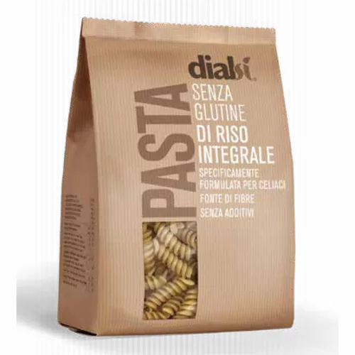 Dialsí barna rizslisztből készült tészta fusilli 400 g (Gluténmentes)