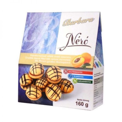 Barbara nero kajszibarackízzel töltött omlós sütemény 150 g (Gluténmentes)