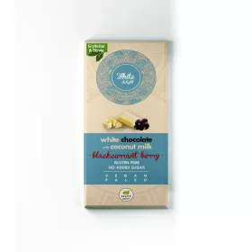   Health market white delight kókusztejes fehércsokoládé liofilizált egész feketeribizlivel édesítőszerekkel 80 g