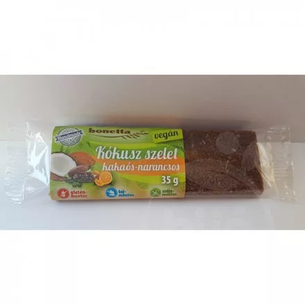 Bonetta vegán kókusz szelet kakaós narancsos 35 g