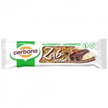 Cerbona gluténmentes étcsokoládés-marcipános zabszelet 40 g