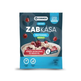   Cornexi vörösáfonyás-meggyes protein zabkása édesítőszerrel, vegán 50g