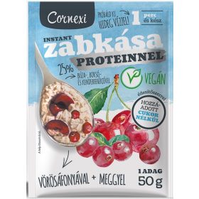   Cornexi vörösáfonyás-meggyes protein zabkása édesítőszerrel, vegán 50g