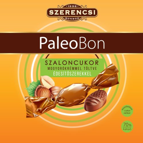 Paleobon szaloncukor mogyorókrémmel töltött étcsokoládé 250 g