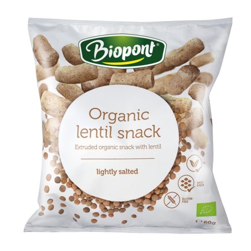 Biopont bio extrudált lencse, enyhén sós 60 g (Gluténmentes)