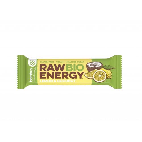 Bombus bio nyers szelet energy citrom és kókusz 50 g (Gluténmentes)