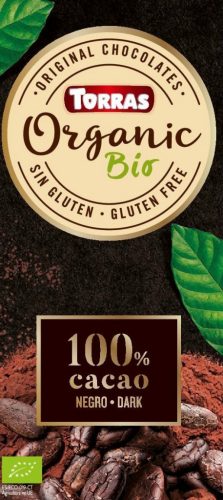 Torras bio 100% kakaótartalmú étcsokoládé 100 g (Gluténmentes)