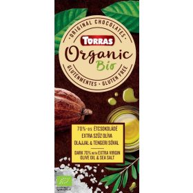   Torras bio 70%-os étcsokoládé extra szűz olíva olajjal és tengeri sóval 100 g (Gluténmentes)