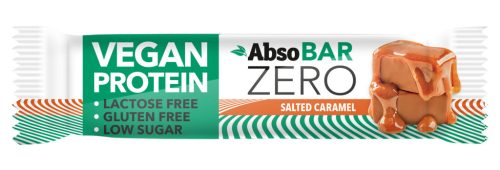 Absorice absobar zero vegan protein szelet sós karamel 40 g (Gluténmentes)