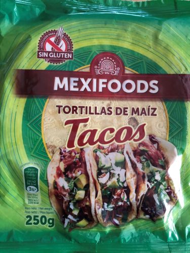 Mexifoods kukorica tortilla 15 cm 250 g (Gluténmentes)