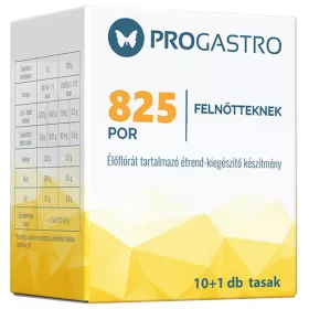   Progastro 825 por felnőtteknek élőflórát tartalmazó étrend-kiegészítő készítmény 10+1 db tasak