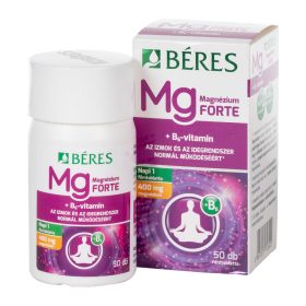 Béres magnézium 400mg+B6 -vitamin forte tabletta 50 db