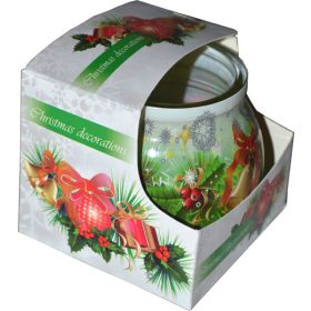 Üvegpoharas illatmécses karácsonyfa 1 db