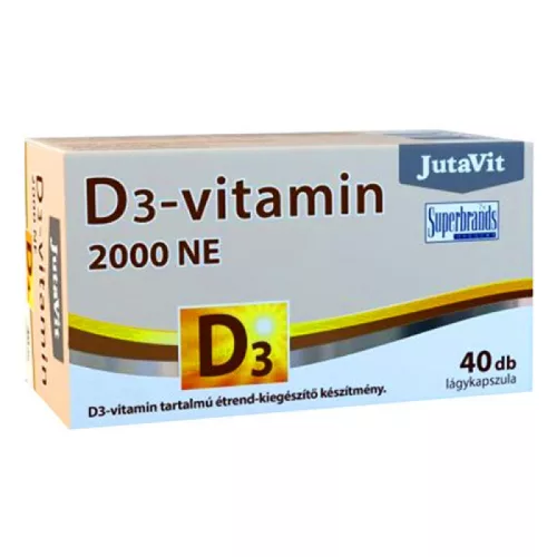 Jutavit d3 vitamin 2000 NE lágykapszula 40 db