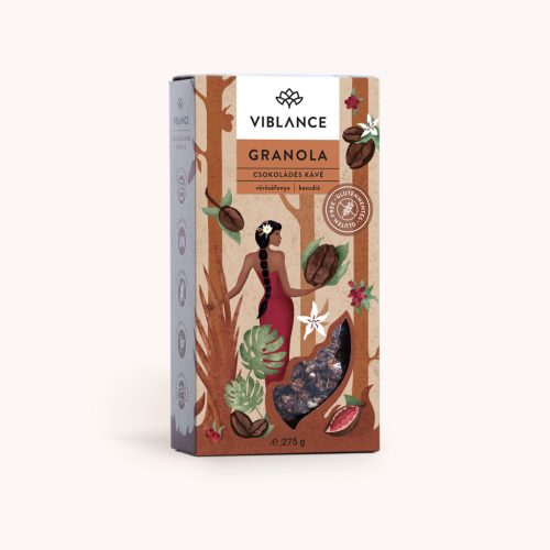 Viblance granola csokoládés kávés 275 g (Gluténmentes)
