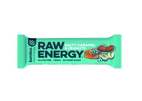 Bombus nyers szelet sós karamell és földimogyoró 50 g (Gluténmentes)