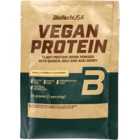   Biotech vegan protein vaníliás sütemény ízű fehérje italpor 25 g
