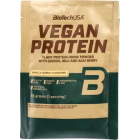   Biotech vegan protein vaníliás sütemény ízű fehérje italpor 25 g