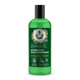   Babushka Agafia bio tusfürdő gél hidratáló és frissítő 5 mezei gyógynövénnyel 260 ml