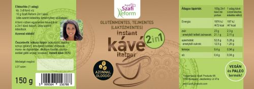 Szafi Reform 2in1 kávé gluténmentes 150 g