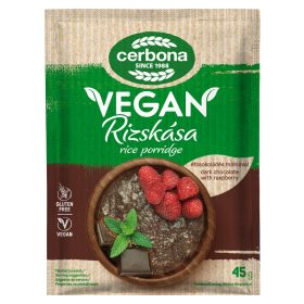   Cerbona vegán rizskása étcsoki-málna 45 g (Gluténmentes)
