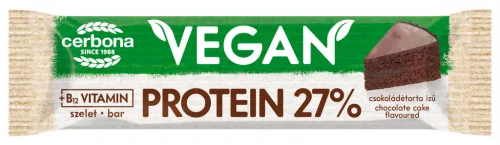 Cerbona vegán szelet proteines csokoládétorta ízű 40 g (Gluténmentes)