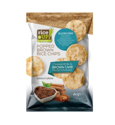 Rice Up chips fahéjas nádcukorral 60 g (Gluténmentes)