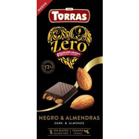   Torras zero étcsokoládé hozzáadott cukor nélkül mandulával 150 g (Gluténmentes)