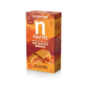   Nairns gluténmentes teljeskiőrlésű 68% rostdús zabkeksz sós karamellás 160 g
