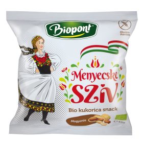   Biopont bio kukorica snack menyecske szív mogyorós ízesítéssel 45 g (Gluténmentes)