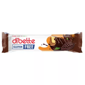   Dibette kakaós ét mártott, kakaós krémmel töltött ostya fruktózzal gluténmentes 26 g