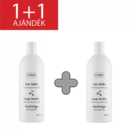 Ziaja kecsketejes tusfürdő 500 ml+1 db ajándék kecsketejes tusfürdő 500 ml