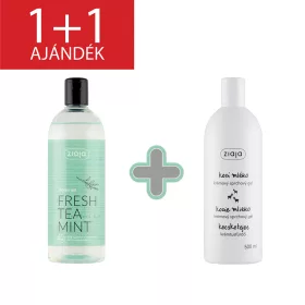   Ziaja tusfürdő gél friss menta tea kivonattal 500 ml+1 db ajándék kecsketejes tusfürdő 500 ml