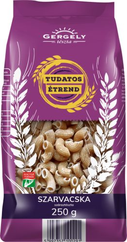 Gergely tönkölylisztes tészta szarvacska 250 g