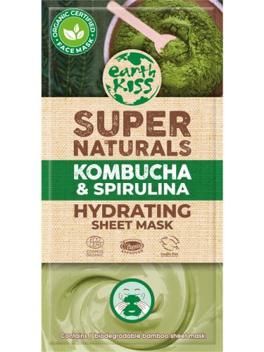 Earth Kiss supernaturals kombucha és spirulina textilmaszk 1 db
