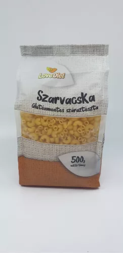 Lovediet gluténmentes száraztészta szarvacska 500 g