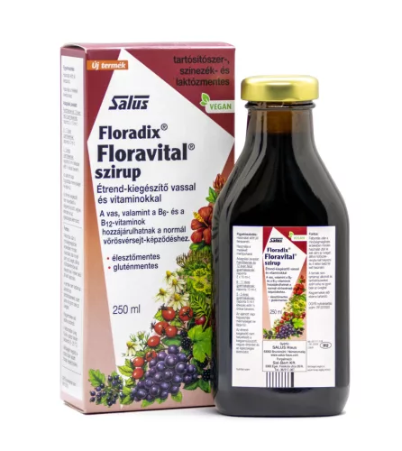 Salus floradix floravital szirup vassal és b-vitaminokkal 250 ml