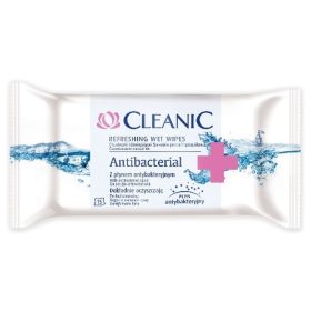   Cleanic antibakteriális nedvesített frissítő törlőkendő 15 db