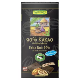   Rapunzel bio keserűcsokoládé 90%-os kókuszvirágcukorral 80 g
