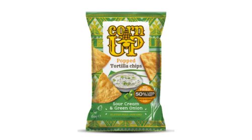 Corn Up tortilla chips hagymás tejfölös ízű 60 g (Gluténmentes)