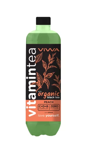 Viwa vitamintea black tea peach 600 ml