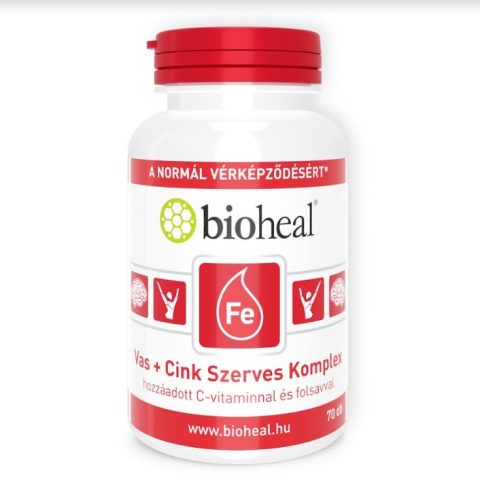 Bioheal vas+cink szerves komplex filmtabletta 70 db