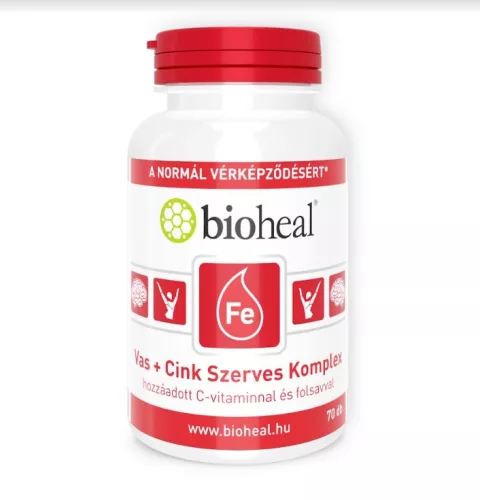Bioheal vas+cink szerves komplex filmtabletta 70 db