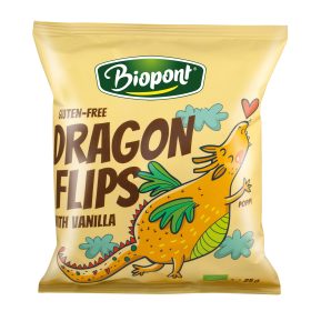   Biopont bio dragon flips kukorica snack valódi vaníliával 25 g (Gluténmentes)